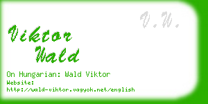 viktor wald business card